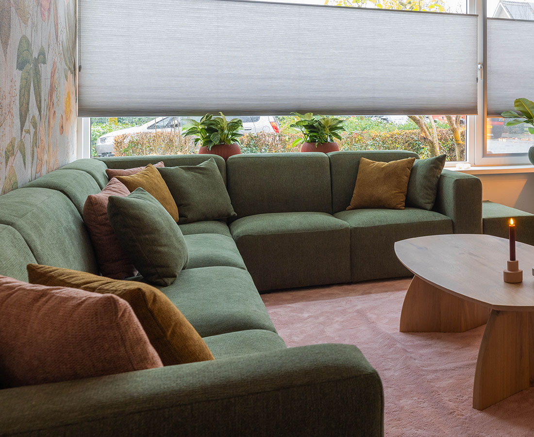 GTV AFL 18 UrbanSofa Pebble Hoekbank Laguno Dark Olive Home Slider