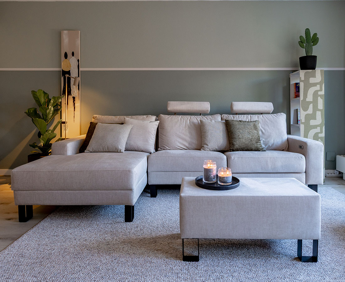 GTV AFL 36 UrbanSofa Dylan Loungebank en Comfort Console in Montreux Nature Home Slider