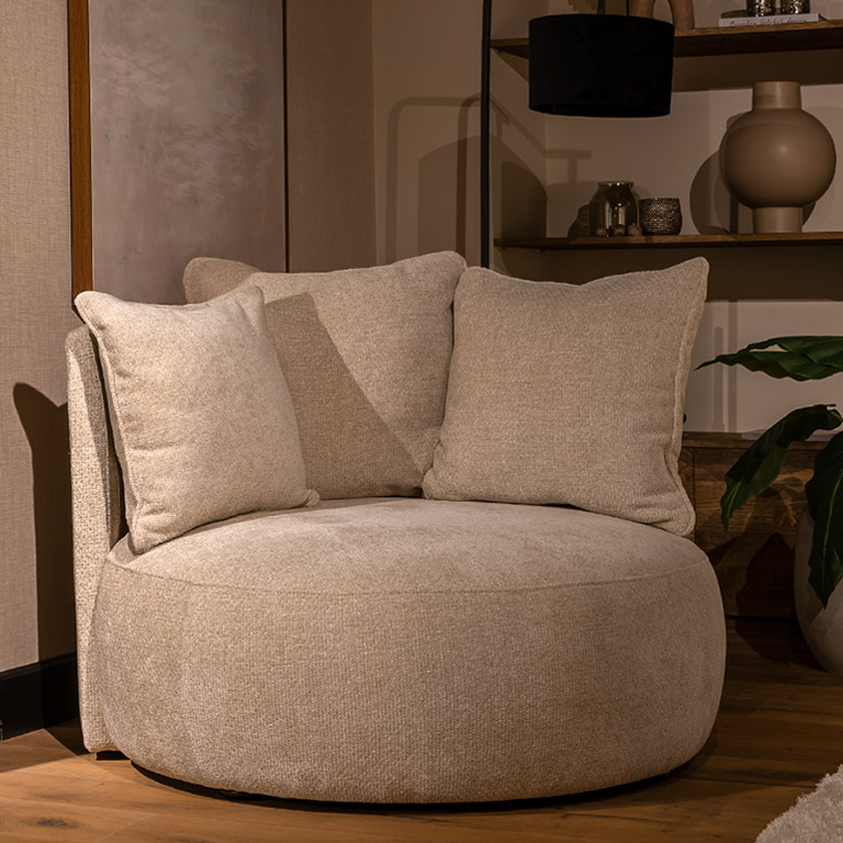 UrbanSofa Nova Fauteuil Rond Valencia Nature 2