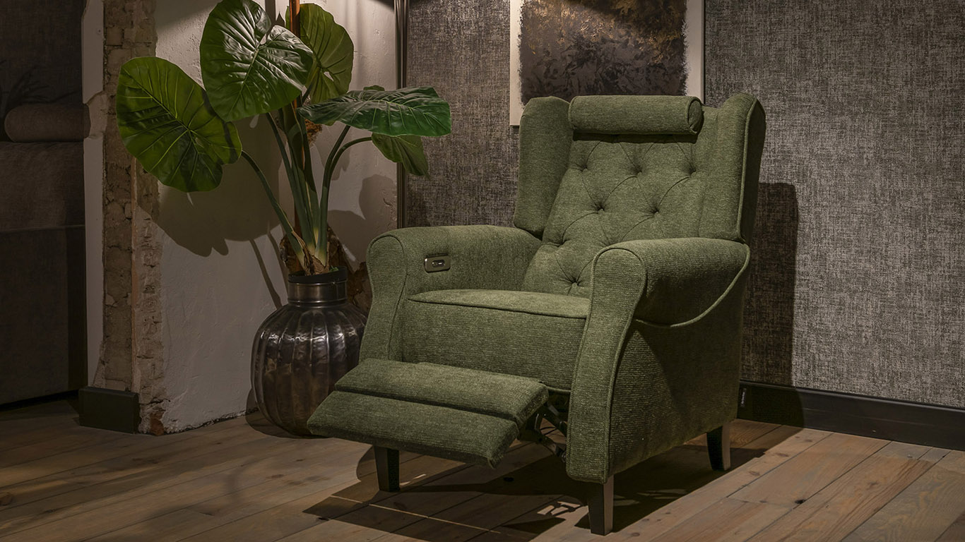 UrbanSofa Livorno Fauteuil Lugano Dark Olive TVmodus Website 1