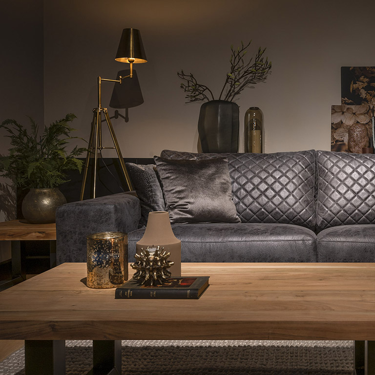 UrbanSofa Ailean Brooklyn Sofa Denver Antracite Rocco Salontafel Decokussens Vierkant