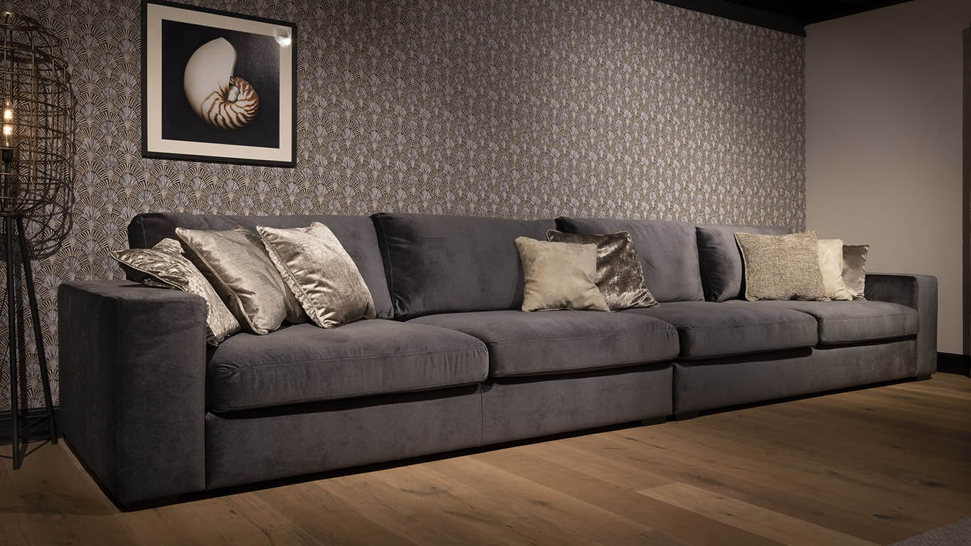 UrbanSofa Lorenzo Casia Sofa Catania Graphite Liggend