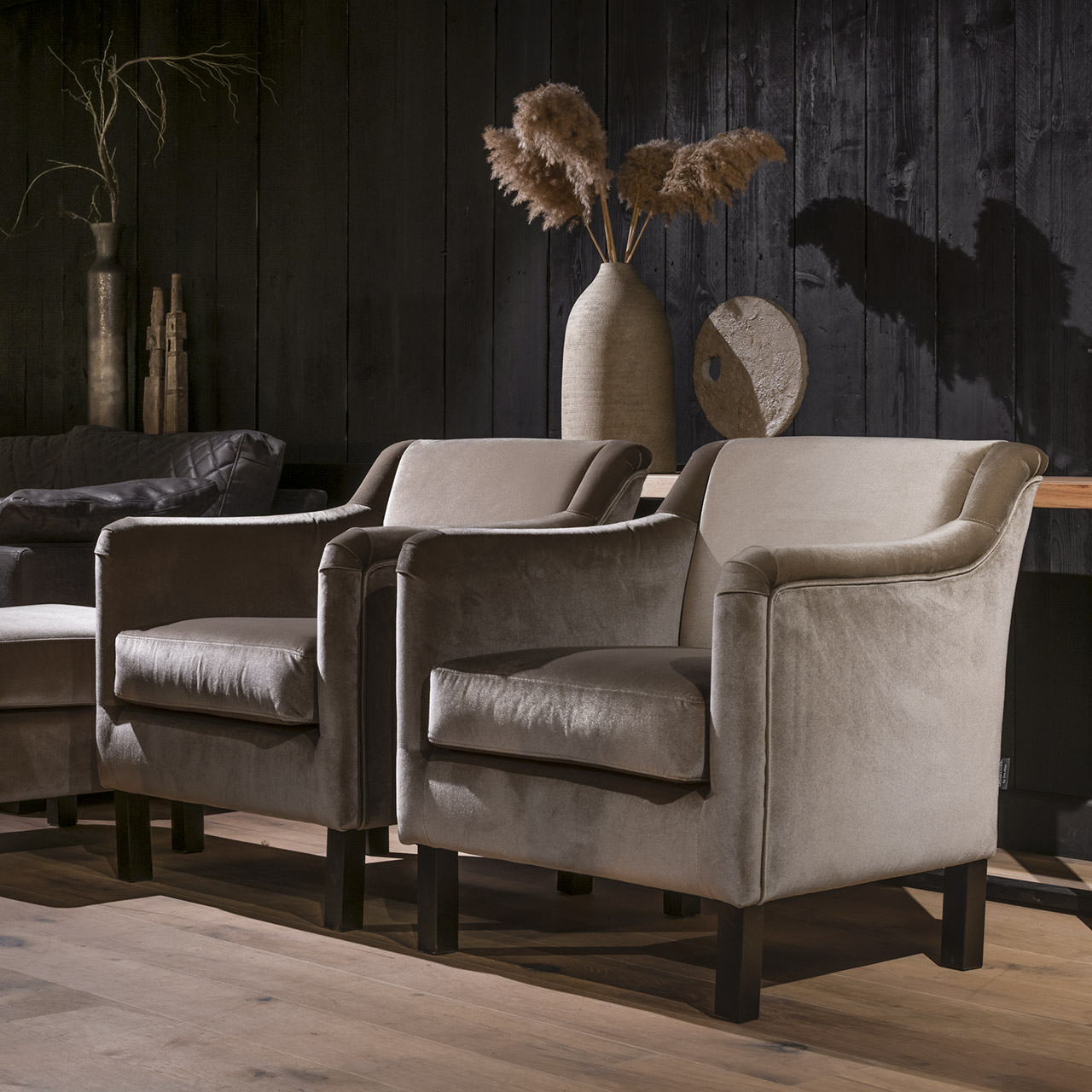 UrbanSofa Bella Fauteuil Catania Grey Vierkant