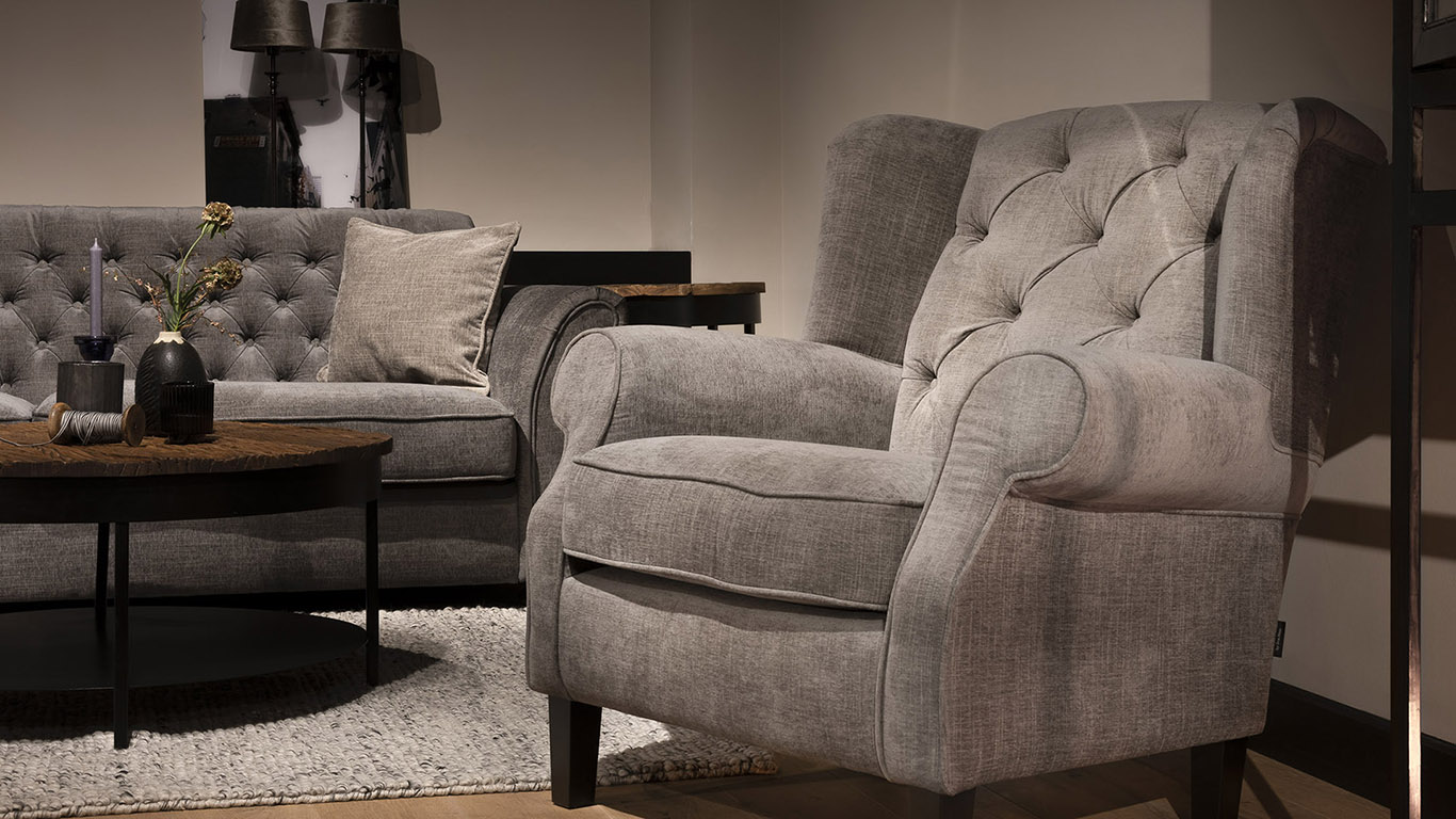 UrbanSofa Chelsey Presto Fauteuil Belize Taupe Website