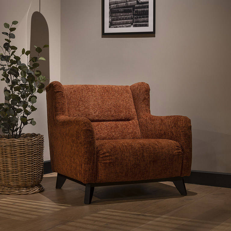 UrbanSofa Memphis Fauteuil Vento Ginger Vierkant