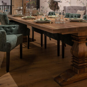 Bruuts Melrose eettafel Kloosterpoot Kate eetkamerfauteuil Soho Dark Forest website 3 1