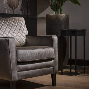 UrbanSofa Newport Fauteuil Bergamo Fur Silver Liggend