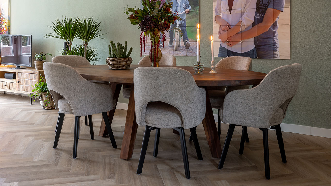 GTV AFL13 UrbanSofa Evan eetkamerfauteuils Palladio Verdant Bruuts Romy eettafel website