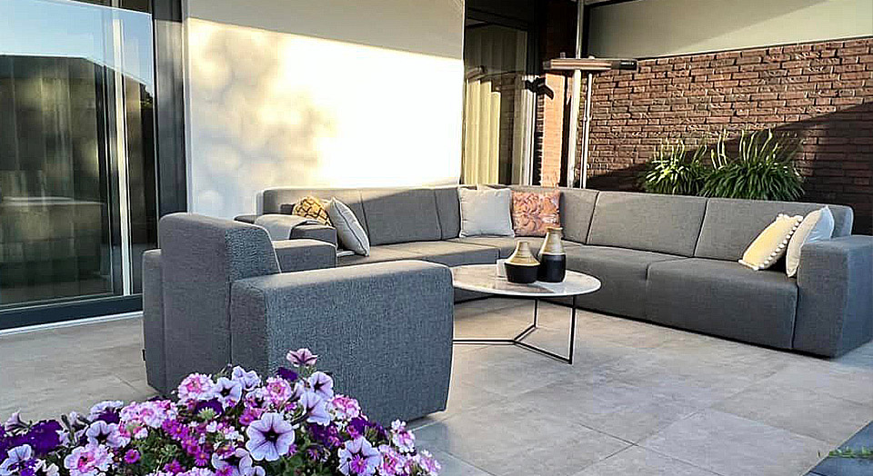 UrbanSofa Outdoor Provence hoekbank met loveseat