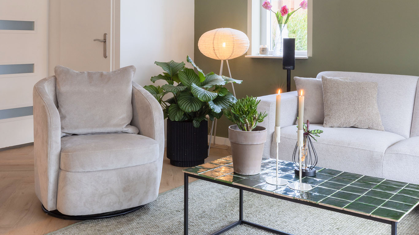GTV AFL 26 Liv fauteuil Monti Sand Rotatie onderstel 1