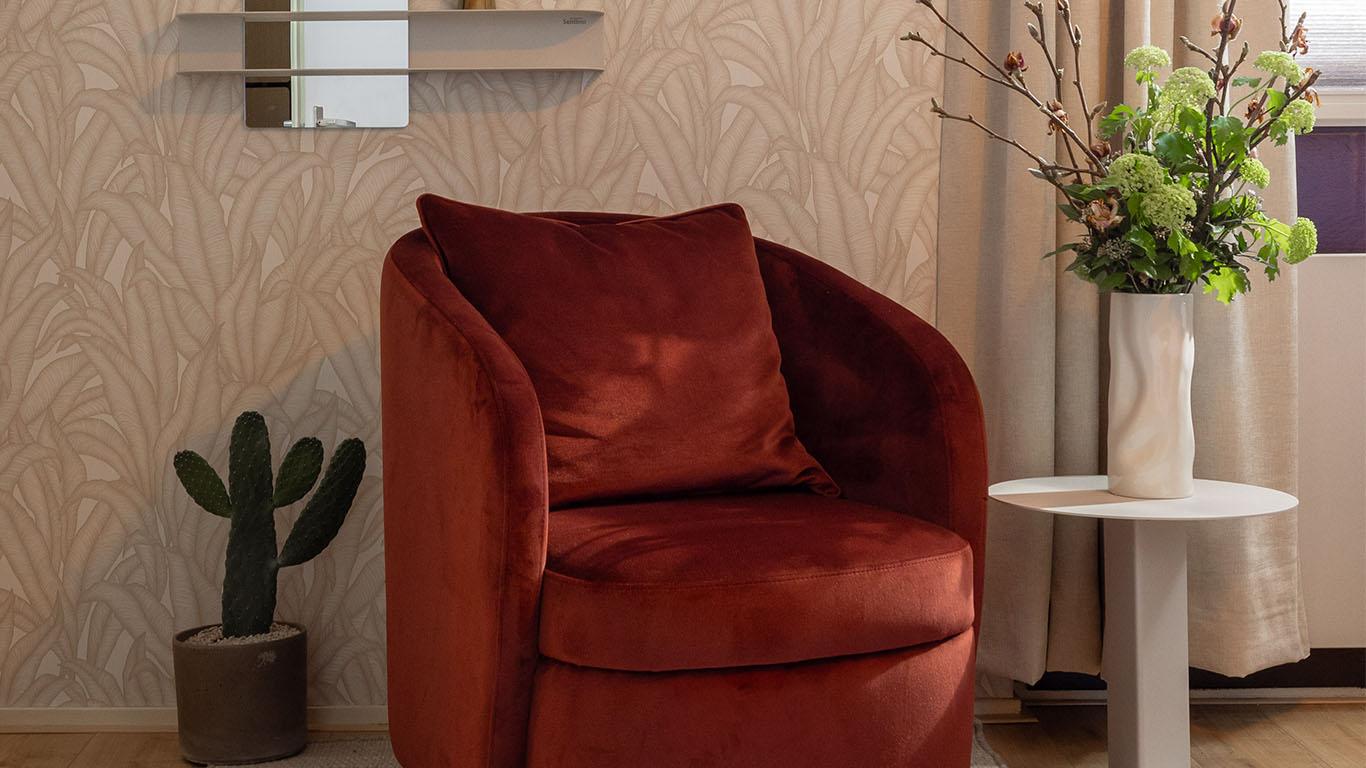 GTV AFL 31 Liv fauteuil Satin Merlot 2