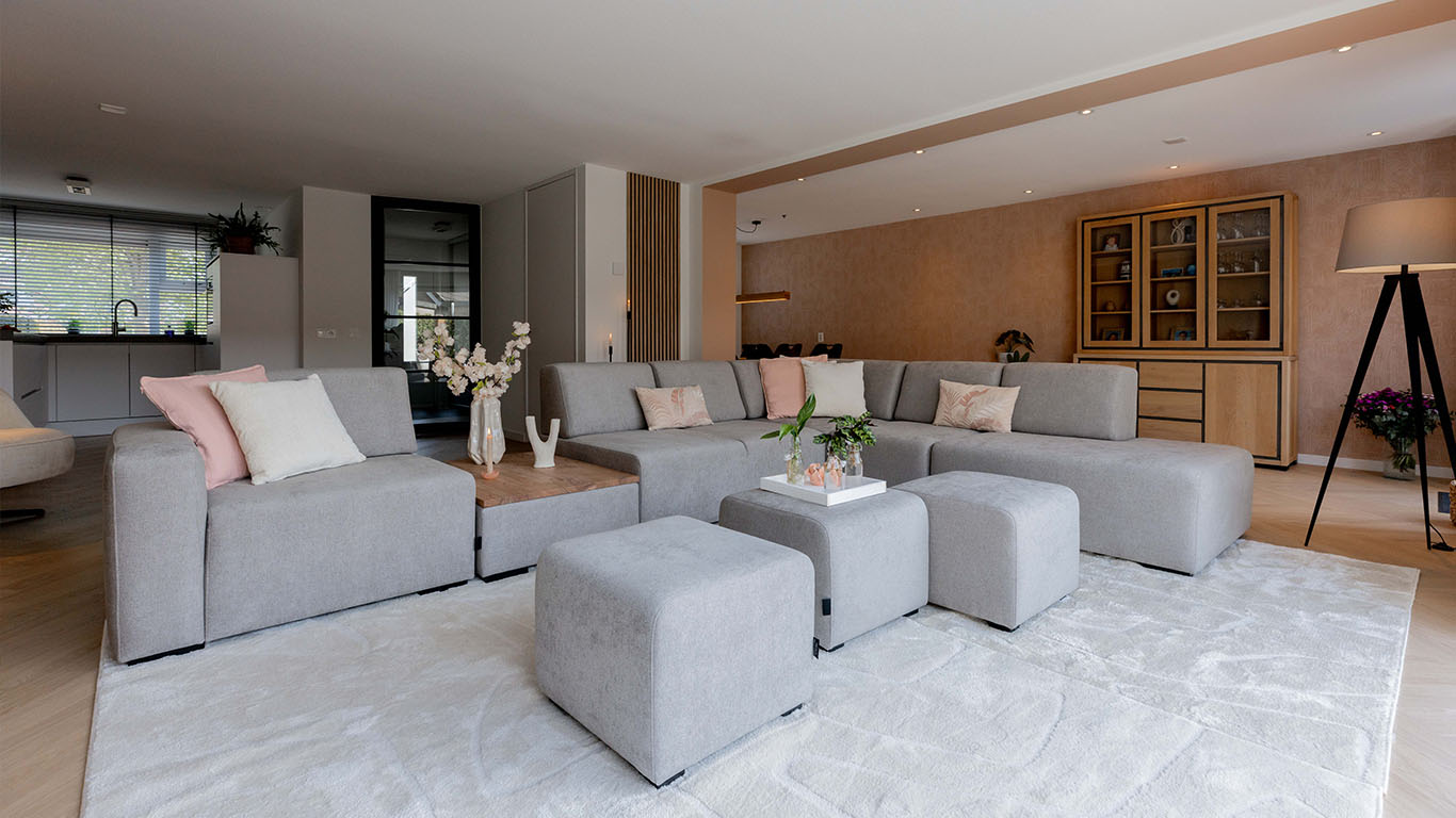 GTV AFL 34 UrbanSofa Boaz hoekbank met hocker tafelblad 3