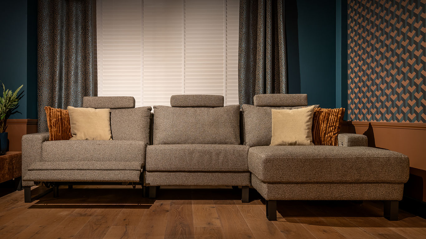 UrbanSofa Dylan Loungebank met Recliner Turijn Slate 8