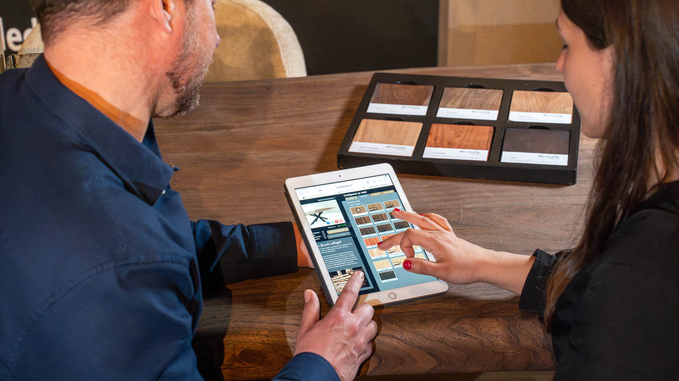 Bruuts Configurator tafel samenstellen