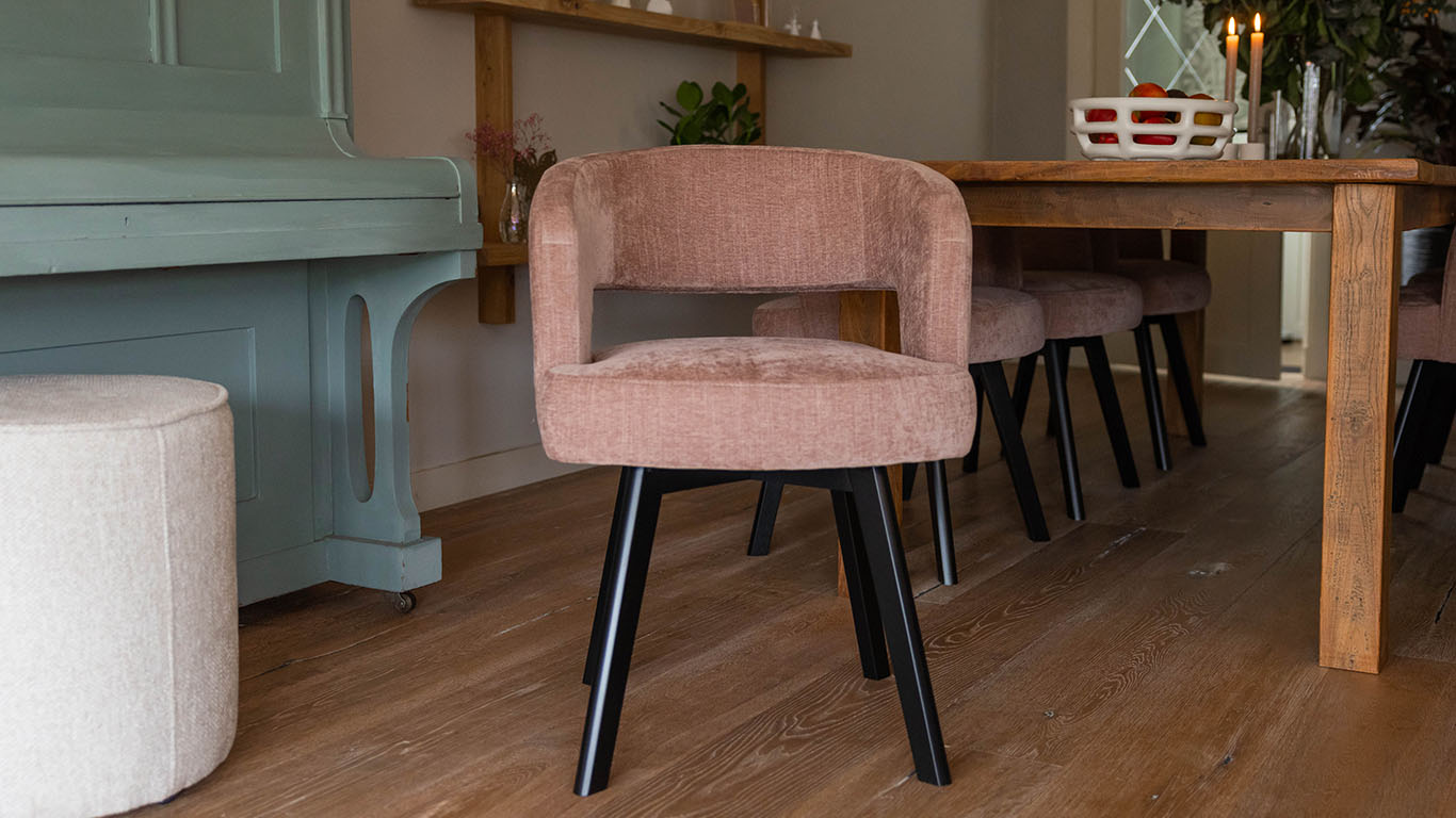 GTV AFL 9 UrbanSofa Lois Eetkamerstoel in Belize Rose 3