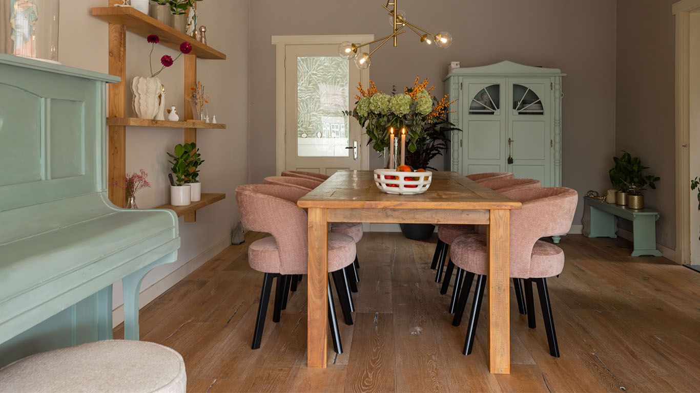 GTV AFL 9 UrbanSofa Lois Eetkamerstoel in Belize Rose 5