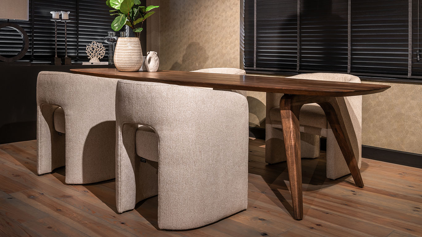 UrbanSofa Zafira eetkamerfauteuils in Rio Sand 4