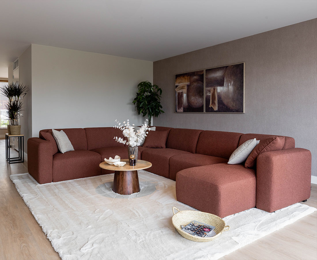 GTV AFL 15 UrbanSofa Pebble hoekbank slider