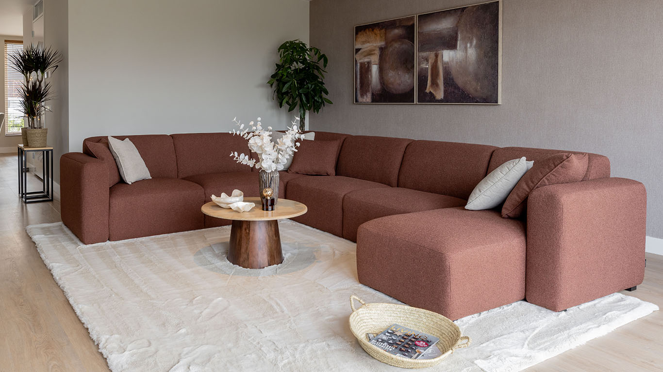 GTV AFL 15 UrbanSofa Pebble hoekbank