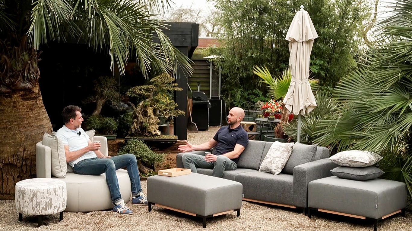 GTV AFL 30 UrbanSofa Outdoor Marbella Sofa in Savana Tornado en Ibiza Fauteuil in Savana Grey 4