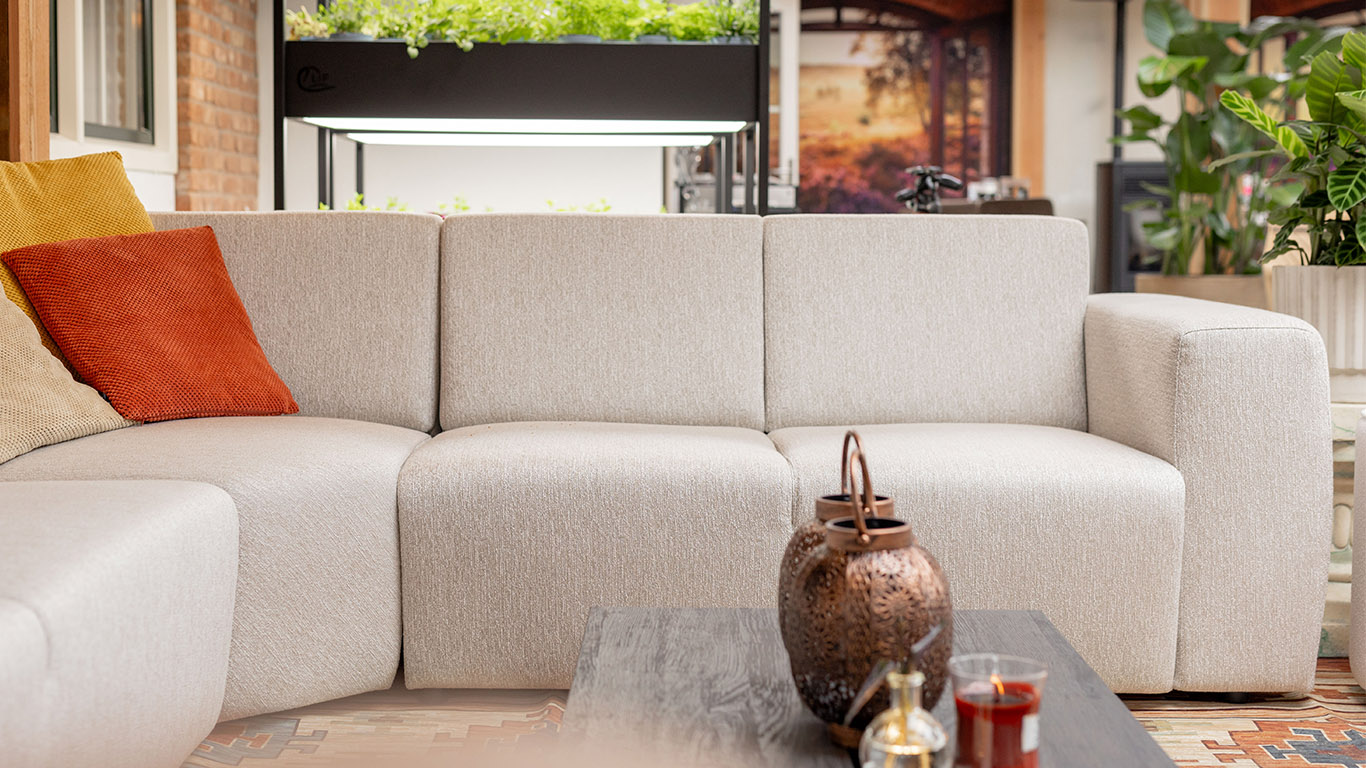 GTV AFL 31 UrbanSofa Outdoor Provence Hoekbank in Tundra Gypsum detail 1