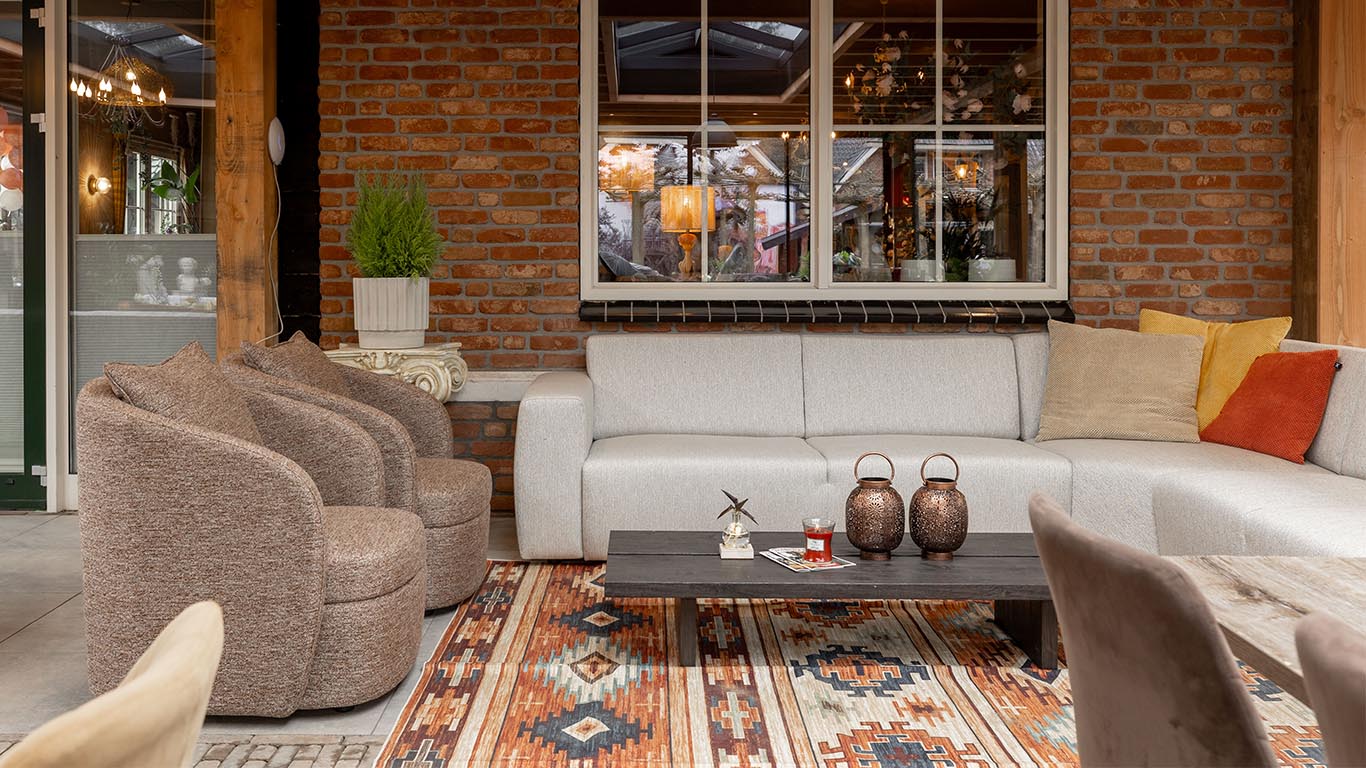 GTV AFL 31 UrbanSofa Outdoor Provence Hoekbank in Tundra Gypsum en Venice Fauteuils in Tundra Soak 1