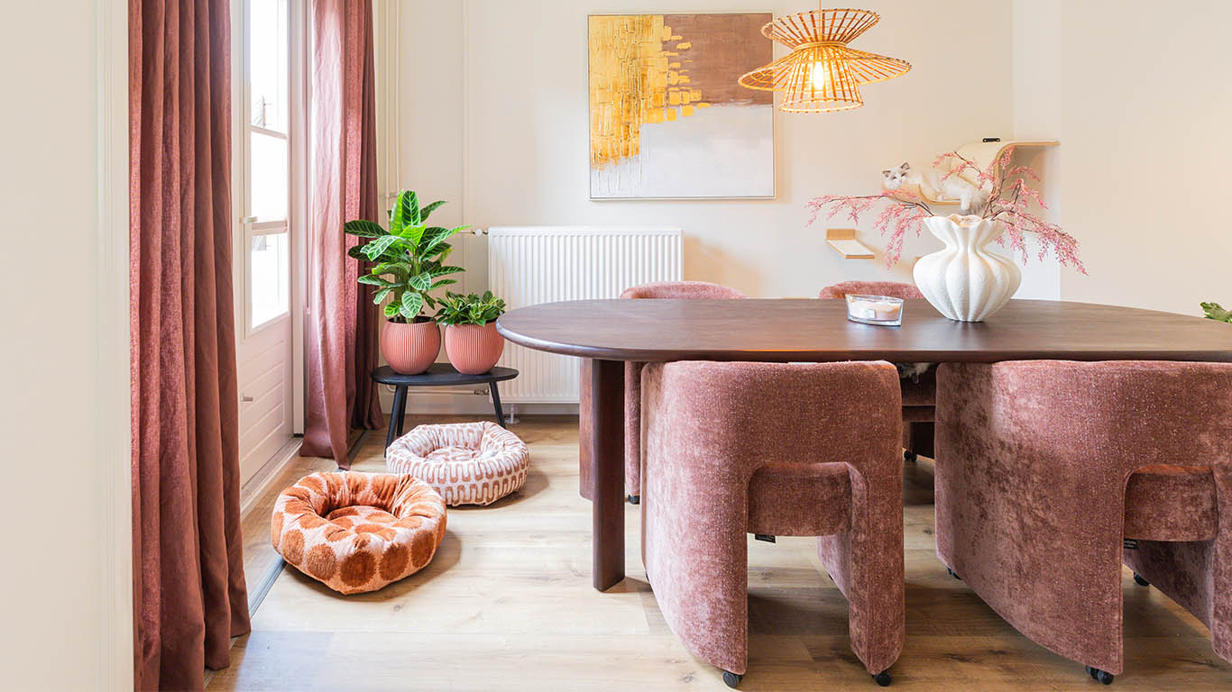 GTV AFL 32 UrbanSofa Zafira eetkamerfauteuils in Tosca Blossom 2