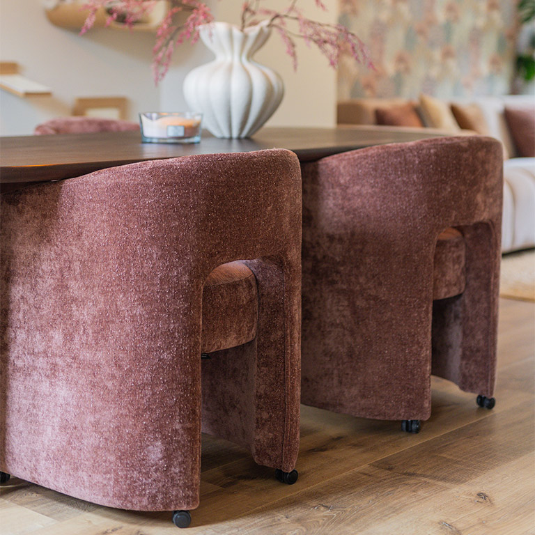 GTV AFL 32 UrbanSofa Zafira eetkamerfauteuils in Tosca Blossom 4