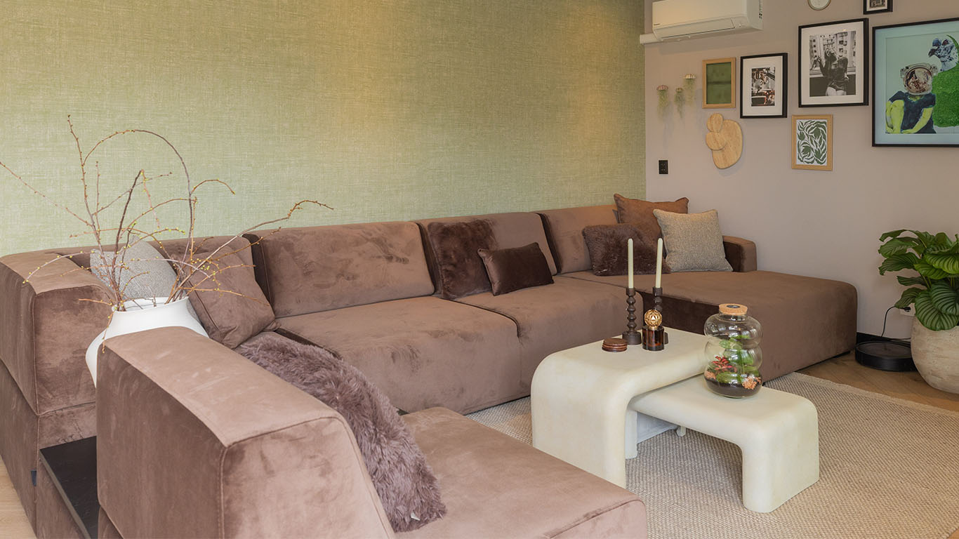GTV AFL 33 UrbanSofa Boaz Hoekbank in Satin Espresso 2