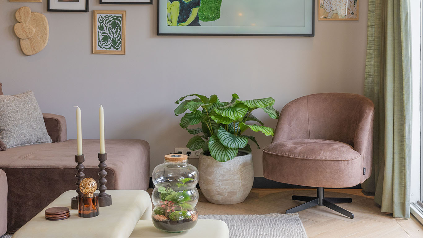 GTV AFL 33 UrbanSofa Fleur Fauteuil in Prescott Brown 1