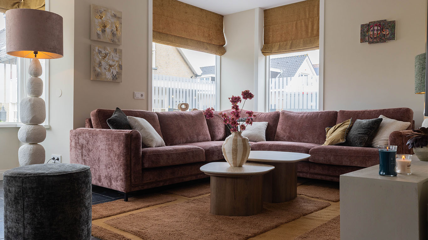 GTV AFL 36 UrbanSofa Quinn Hoekbank in Tosca Blossom 8