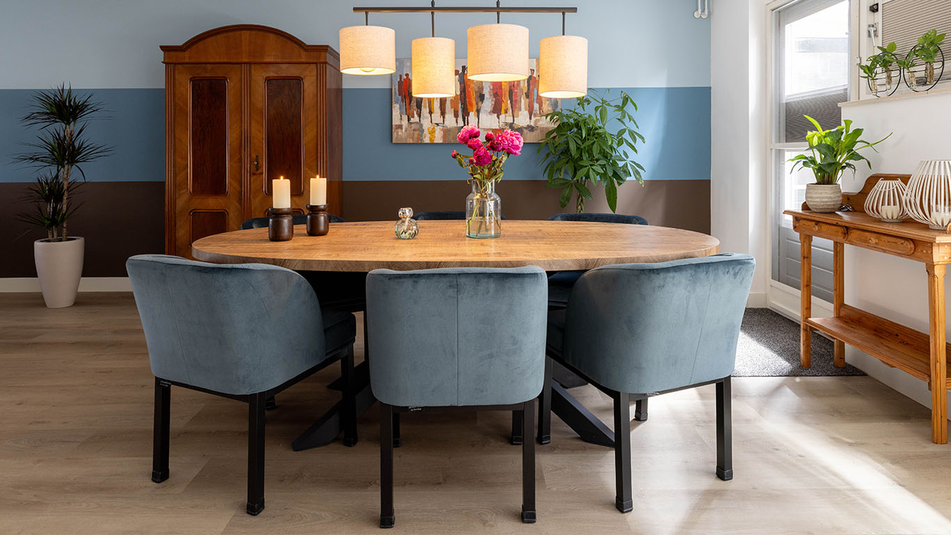 GTV AFL 39 UrbanSofa Senna eetkamerstoelen in Satin Teal 4