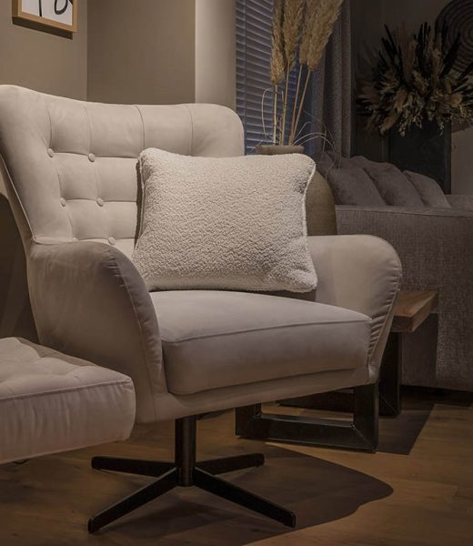 UrbanSofa Flynn Fauteuil Micro Suede Nature Vierkant UrbanSofa Flynn Fauteuil Micro Suede Nature Vierkant