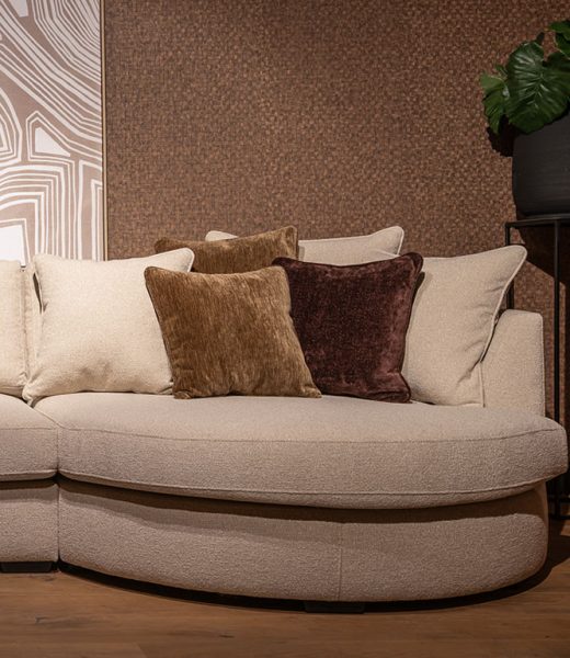 UrbanSofa Lorenzo Loungebank Rond in Tivoli Sand 4